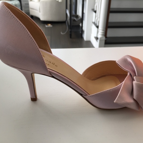 New Kate Spade Pink Satin Sala Heels Size 6.5 - Picture 5 of 7